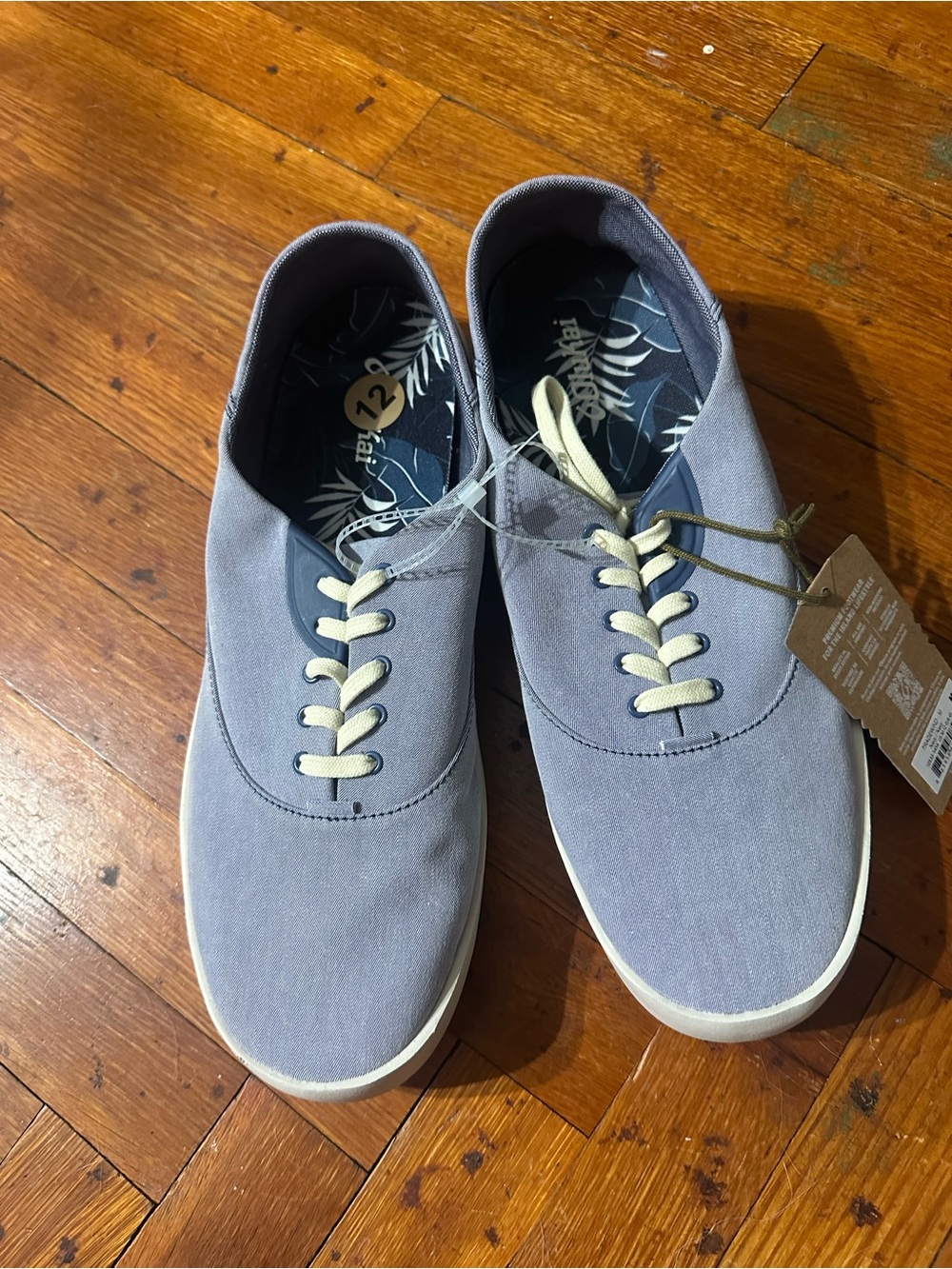 OluKai Tradewind Athletic Sneakers Men's Navy Canvas Lace-Up Lightweight - SZ 12